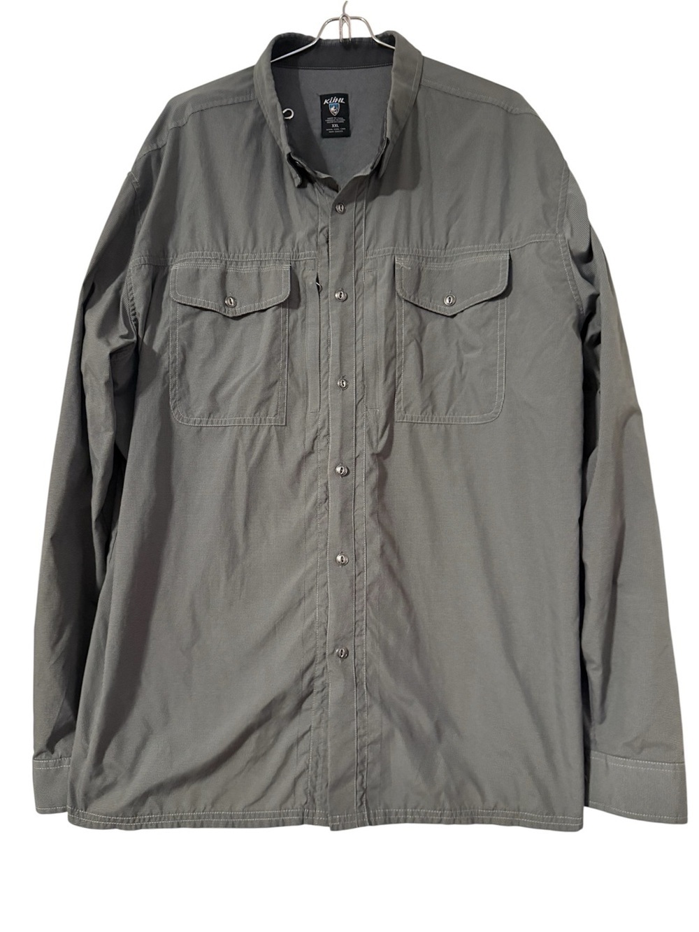 Kuhl Men's Airspeed Long Sleeve Button Down Shirt Gray XXL Outdoor Performance